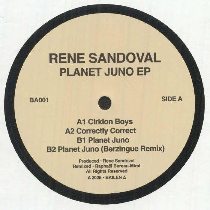 Лицевая сторона обложки — Rene SANDOVAL — Planet Juno EP