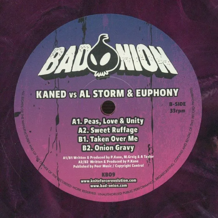 Back cover — KANED / AL STORM / EUPHONY — Peas Love & Unity
