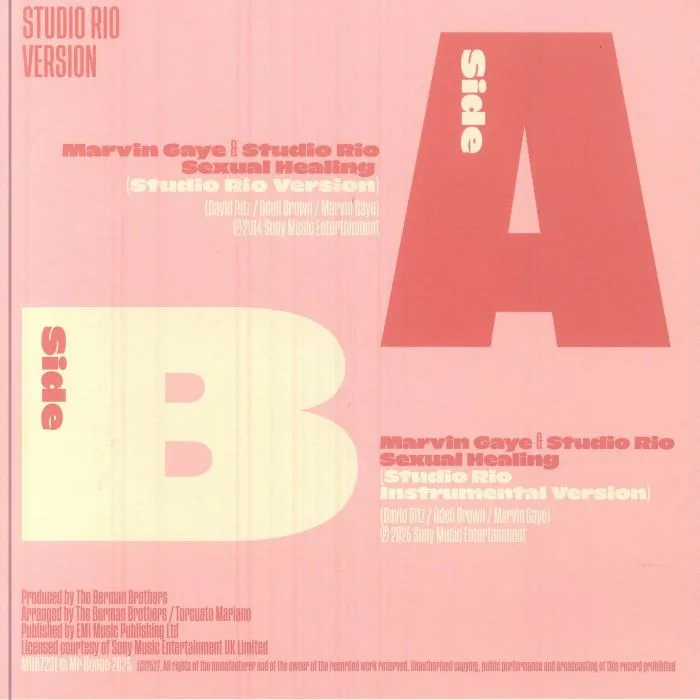 Back cover — Marvin GAYE / STUDIO RIO — Sexual Healing
