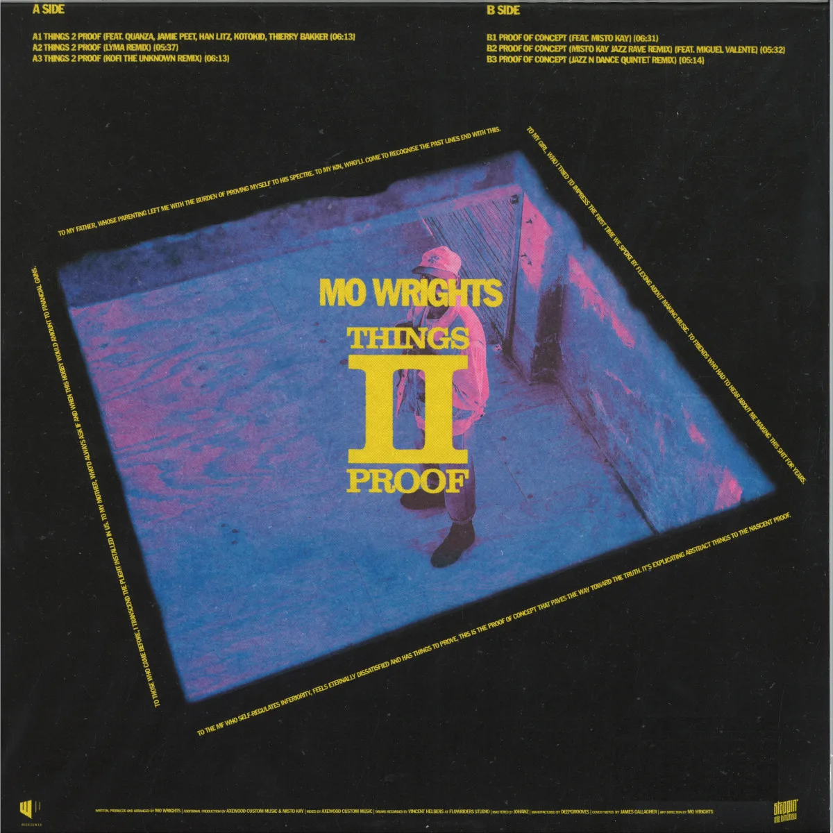 Обратная сторона обложки — Mo Wrights — THINGS2PROOF LP