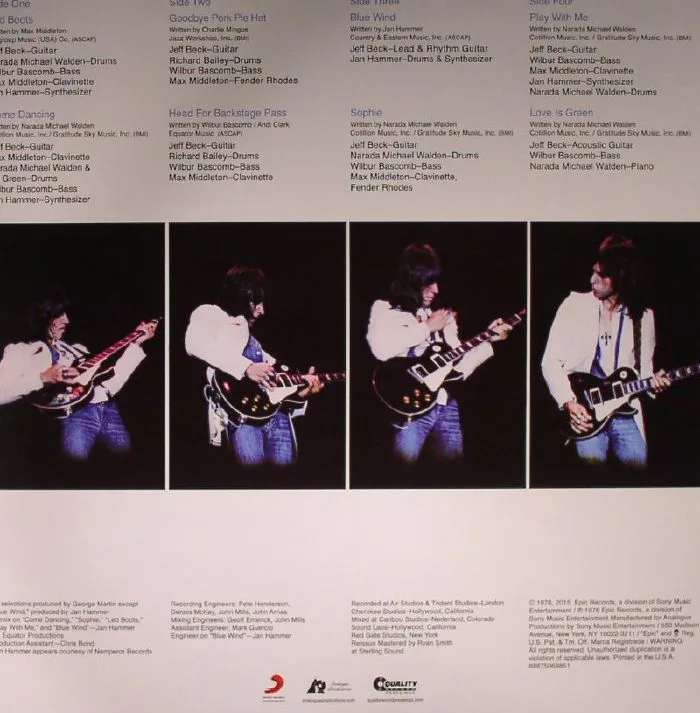 Back cover — Jeff BECK — Wired