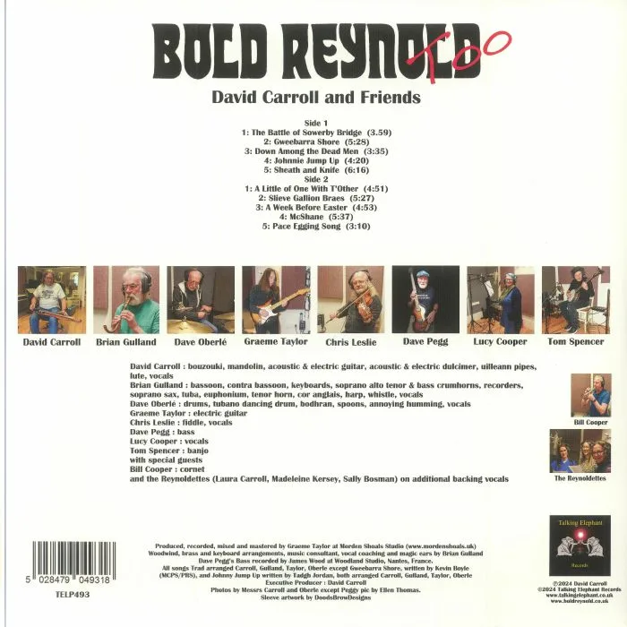 Back cover — David CARROLL — Bold Reynold Too