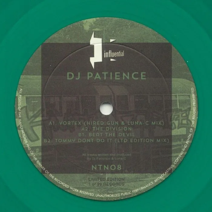 Обратная сторона обложки — DJ PATIENCE — Vortex