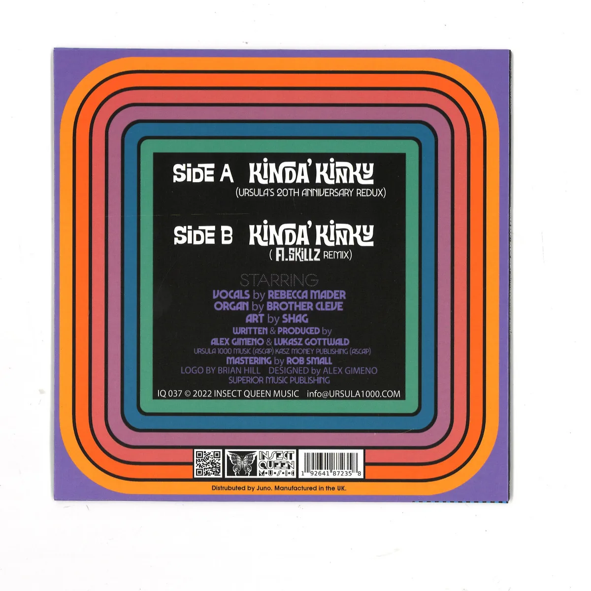 Back cover — Ursula 1000 — Kinda' Kinky (20th Anniversary redux)