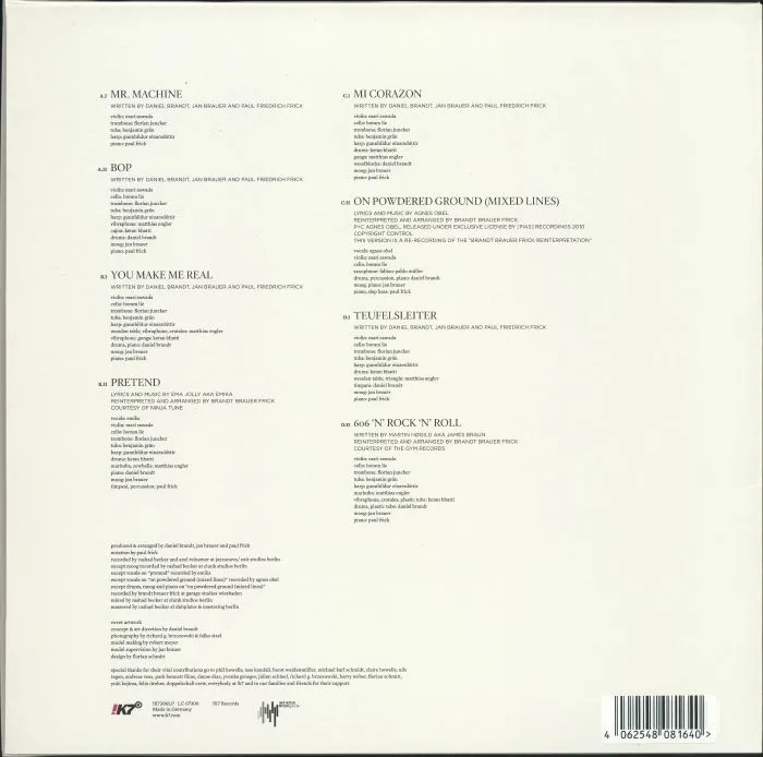 Обратная сторона обложки — The BRANDT BRAUER FRICK ENSEMBLE — Mr Machine (reissue)