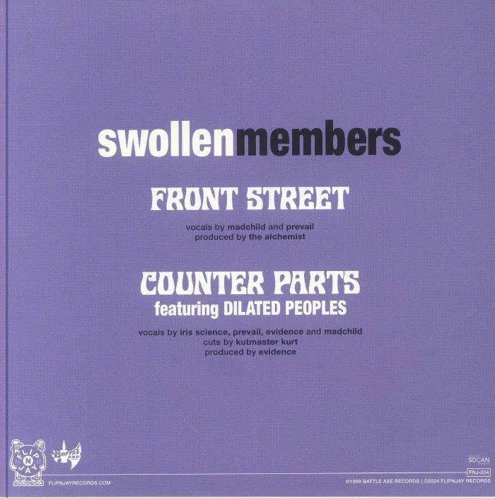 Back cover — SWOLLEN MEMBERS — Front Street