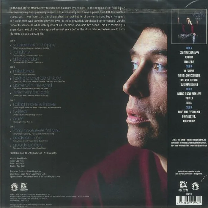 Обратная сторона обложки — Mark MURPHY — Mark Murphy Live At Club 43 (Record Store Day RSD 2026)