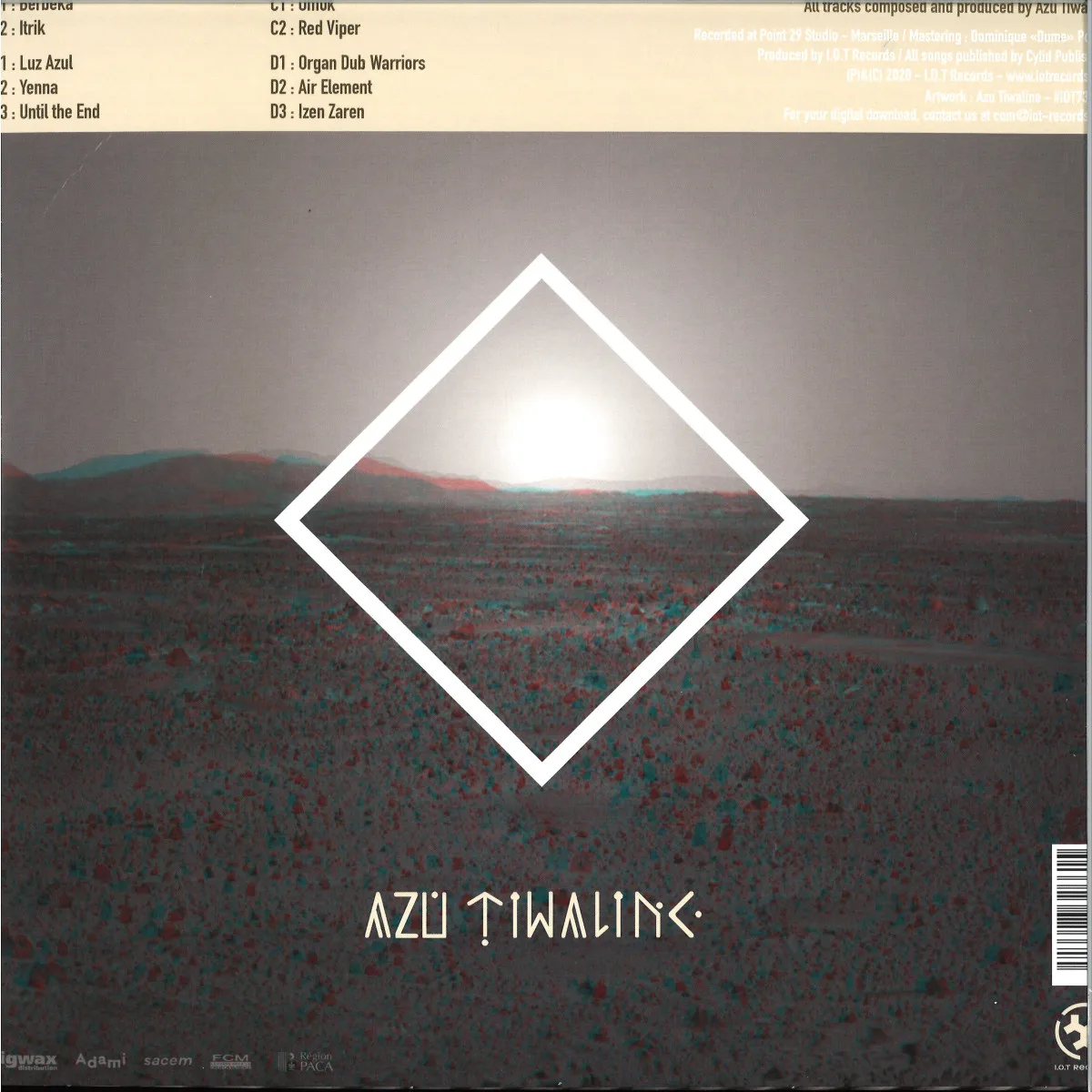 Back cover — Azu Tiwaline — Draw Me A Silence LP 2x12"