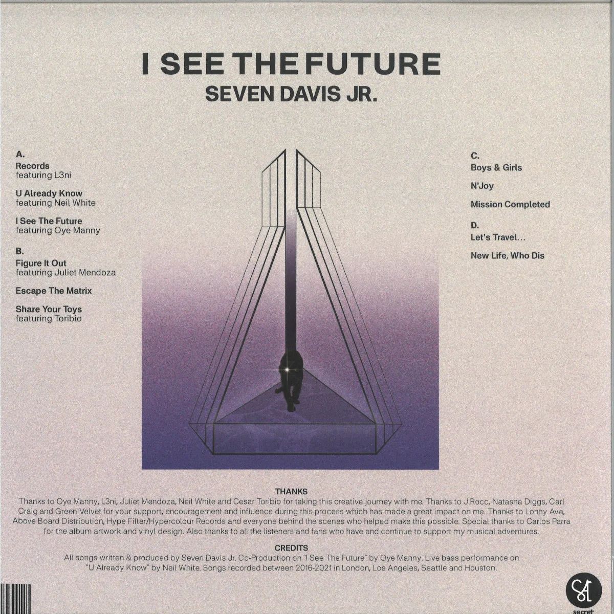 Обратная сторона обложки — Seven Davis Jr — I See The Future 2x12"