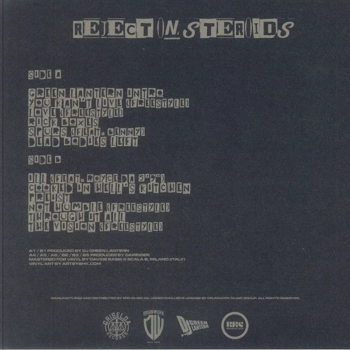 Back cover — CONWAY THE MACHINE — Reject On Steroids (reissue)