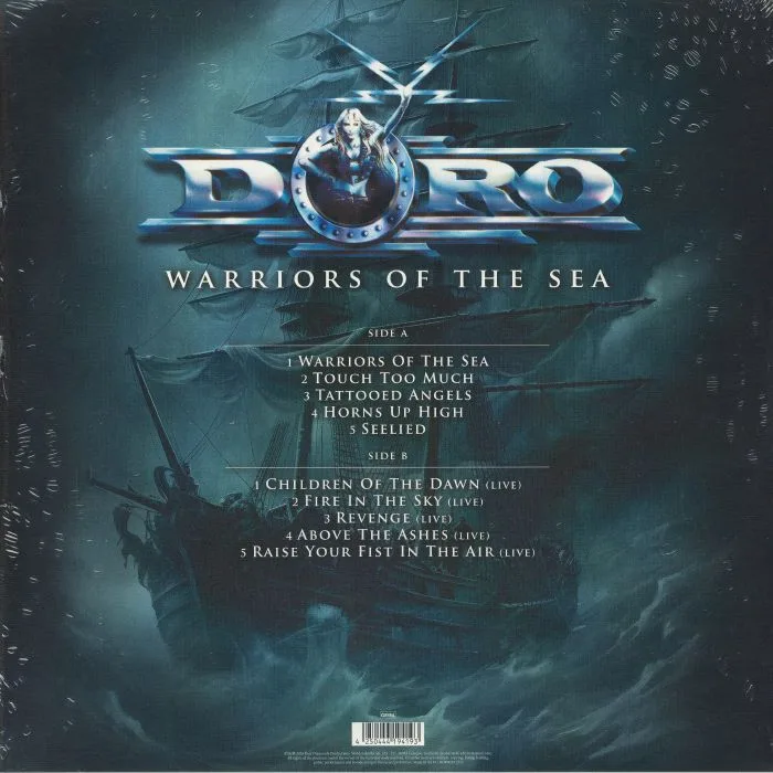 Back cover — DORO — Warriors Of The Sea (reissue)