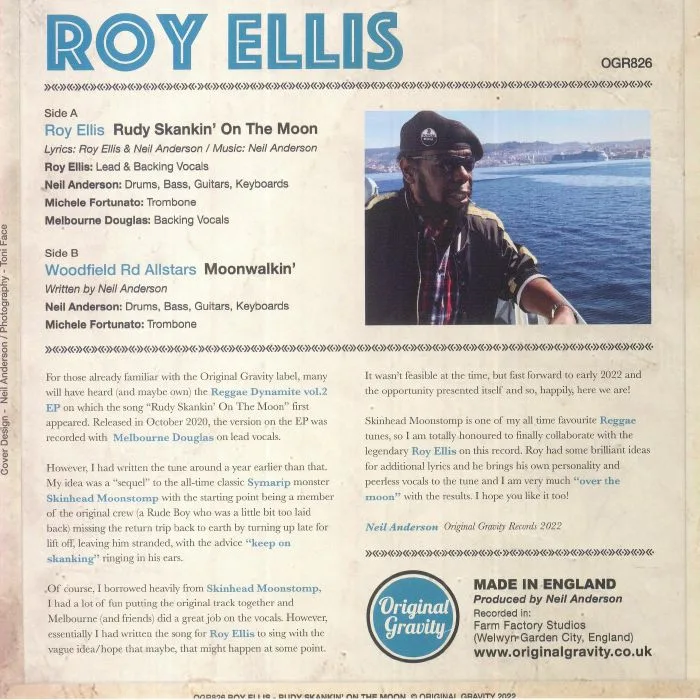 Back cover — Roy ELLIS / WOODFIELD RD ALLSTARS — Skankin' On The Moon