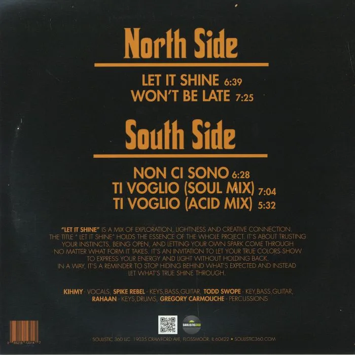 Back cover — RAHAAN / KIHMY — Let It Shine