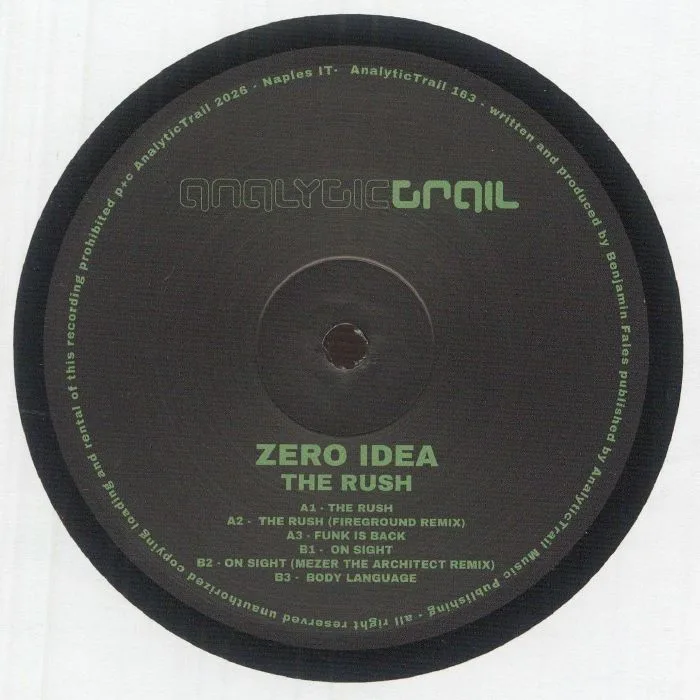Back cover — ZERO IDEA — The Rush