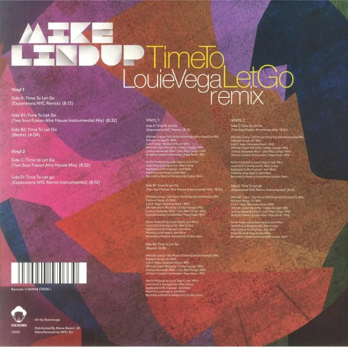 Back cover — Mike LINDUP — Time To Let Go (Louie Vega remix)