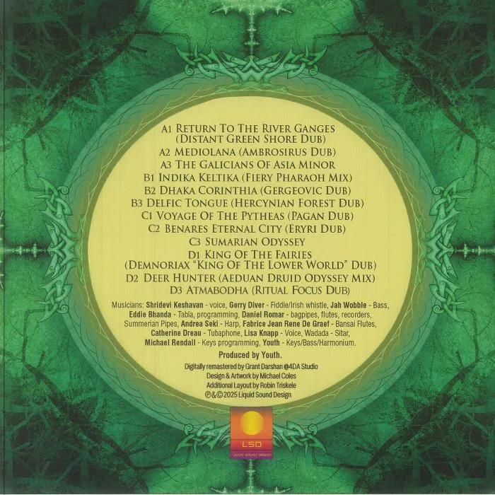Обратная сторона обложки — DUB TREES — Celtic Vedic (reissue)