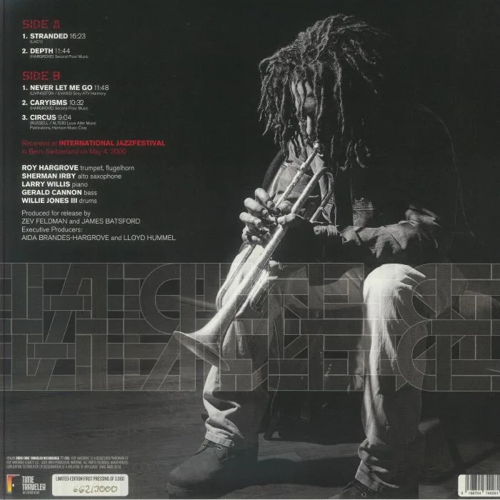 Back cover — Roy HARGROVE — Bern: Live In Switzerland (Record Store Day RSD 2026)