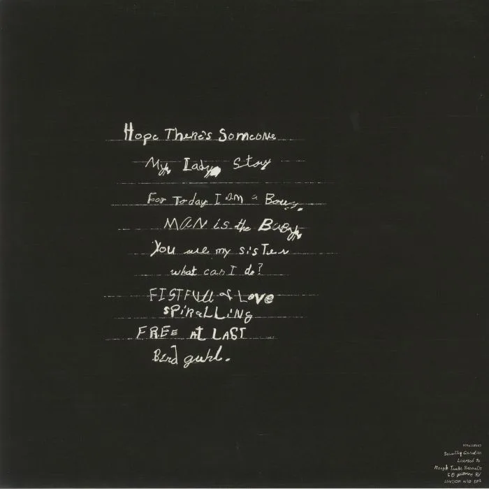 Back cover — ANTONY & THE JOHNSONS — I Am A Bird Now