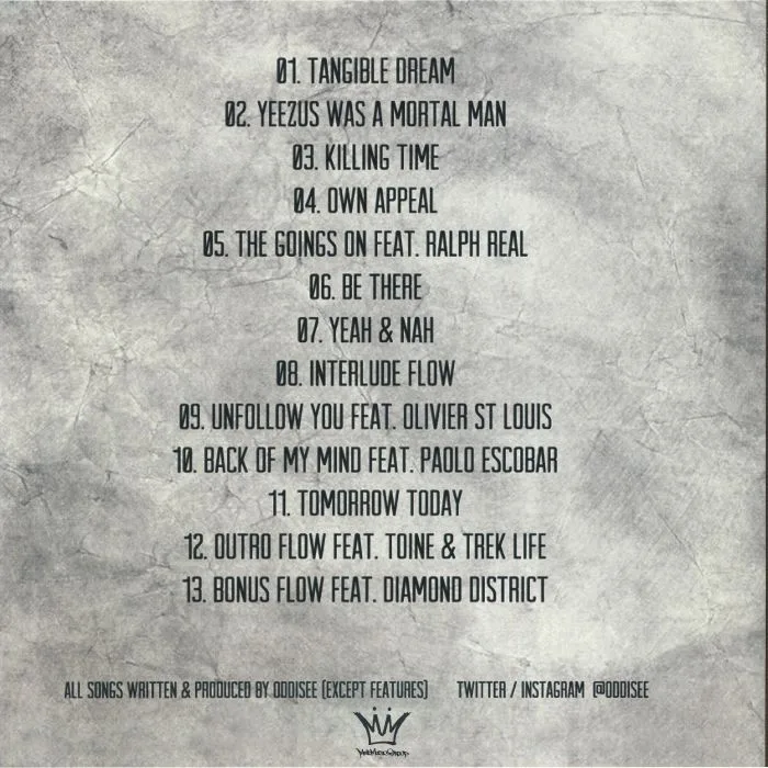 Back cover — ODDISEE — Tangible Dream (reissue)