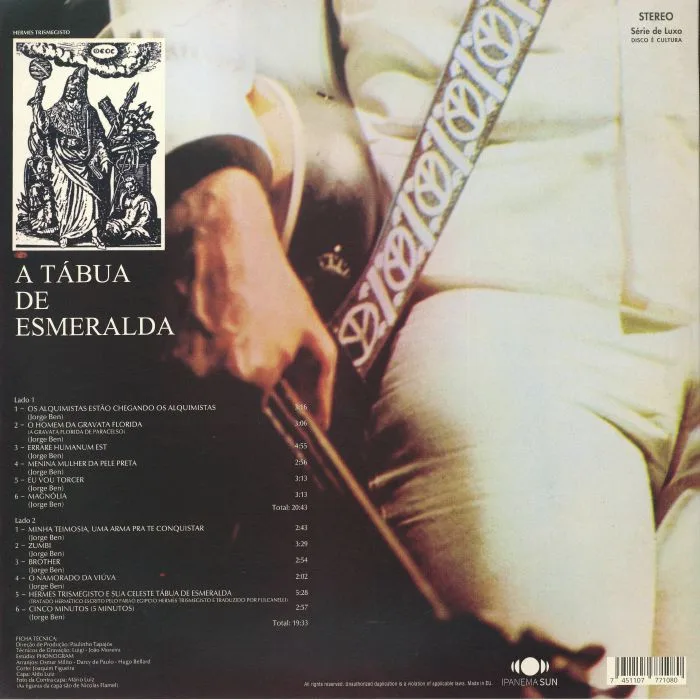 Обратная сторона обложки — Jorge BEN — A Tabua De Esmeralda