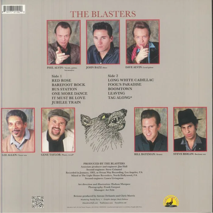 Обратная сторона обложки — The BLASTERS — Non Fiction (reissue)
