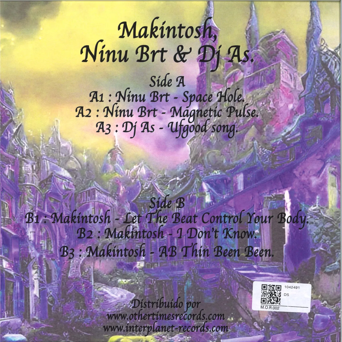 Back cover — DJ Makintosh, Ninu Brt & DJ Ash — Maximum Overload E.P. Vol. 2