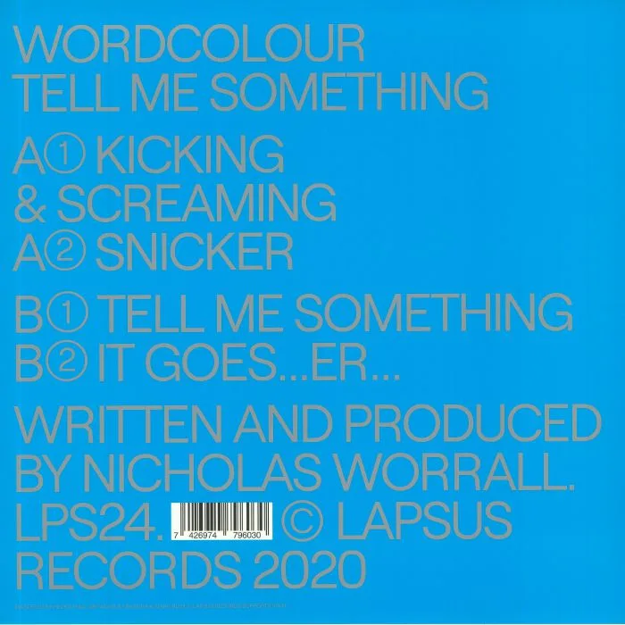 Back cover — WORDCOLOUR — Tell Me Something