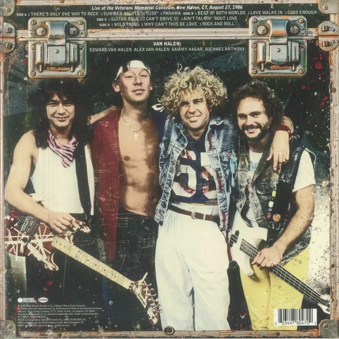 Back cover — VAN HALEN — Live In New Haven 1986