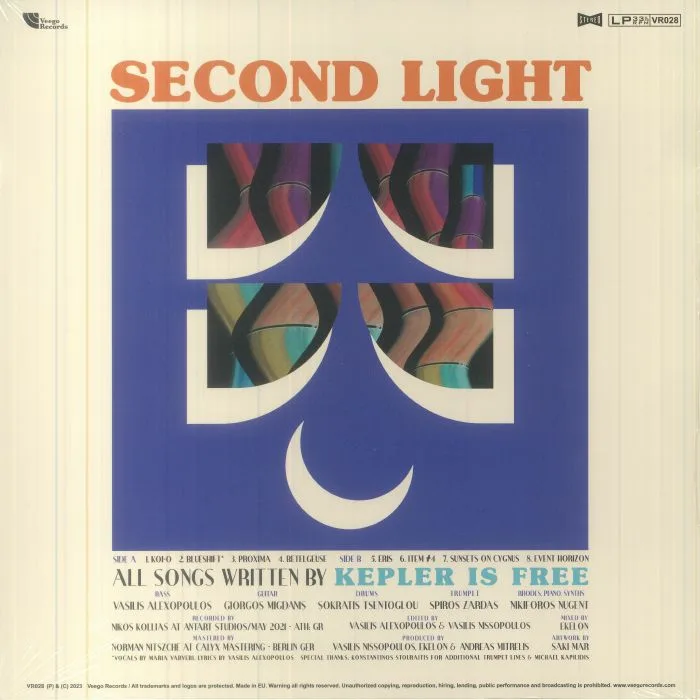Back cover — KEPLER IS FREE — Second Light