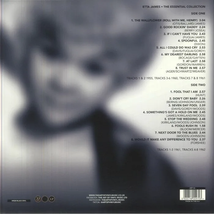 Обратная сторона обложки — Etta JAMES — The Essential Collection (remastered)