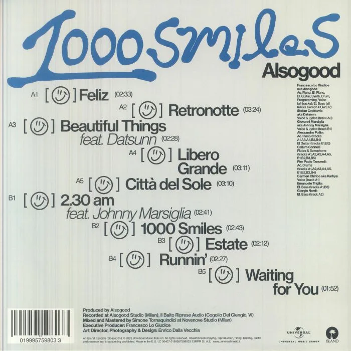 Back cover — ALSOGOOD — 1000 Smiles