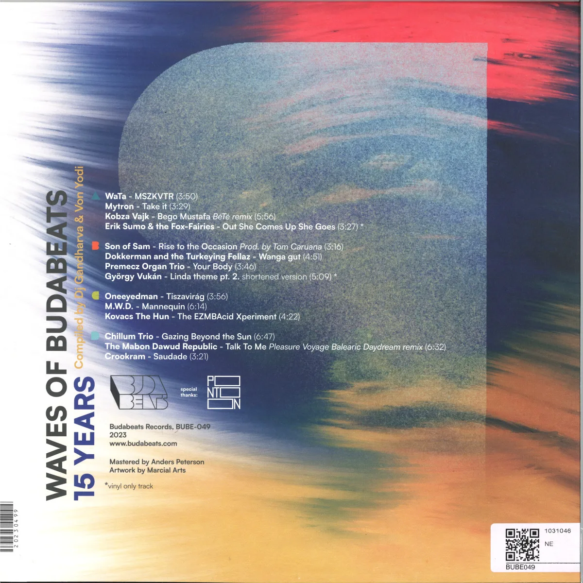 Обратная сторона обложки — Various — WAVES OF BUDABEATS - 15 YEARS LP 2x12"