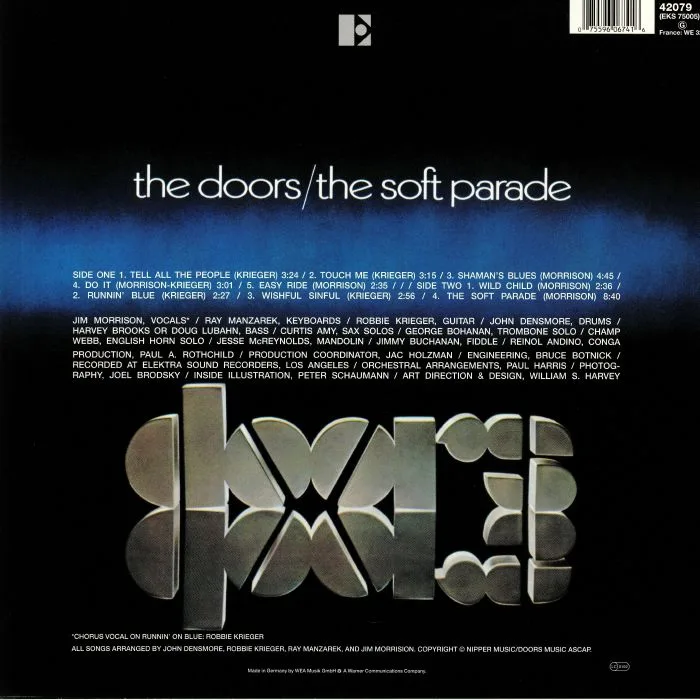Back cover — The DOORS — The Soft Parade