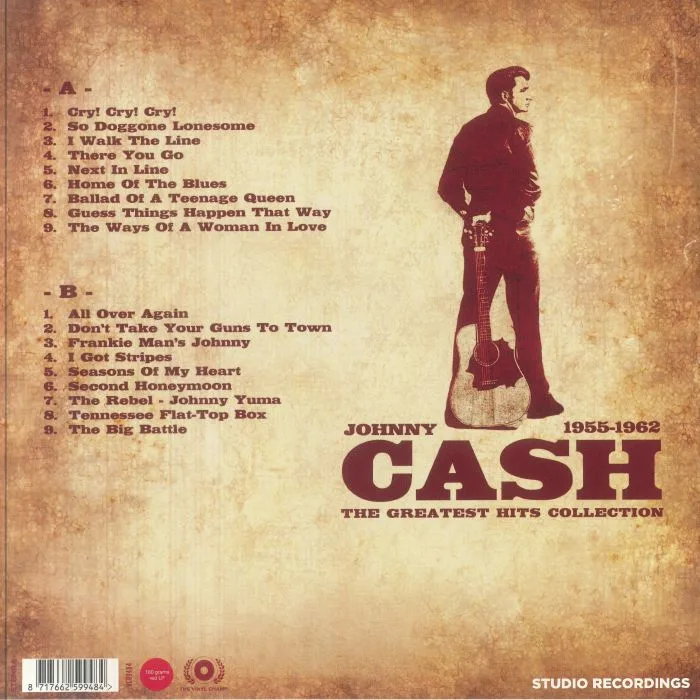 Обратная сторона обложки — Johnny CASH — The Greatest Hits Collection 1955-1962