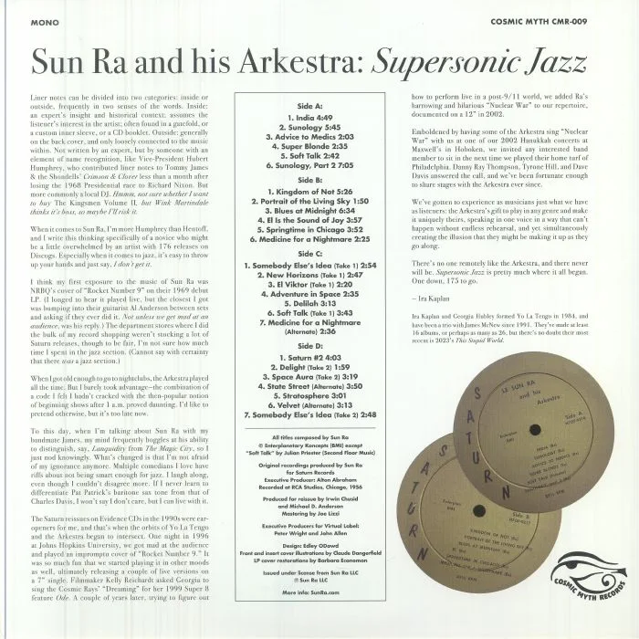 Back cover — SUN RA & HIS ARKESTRA — Supersonic Jazz (Expanded Edition)