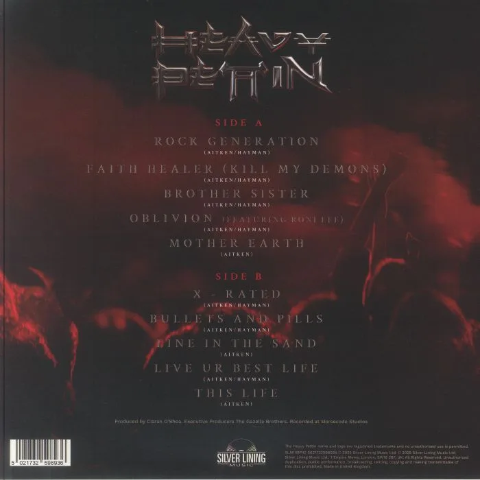 Back cover — HEAVY PETTIN — Rock Generation