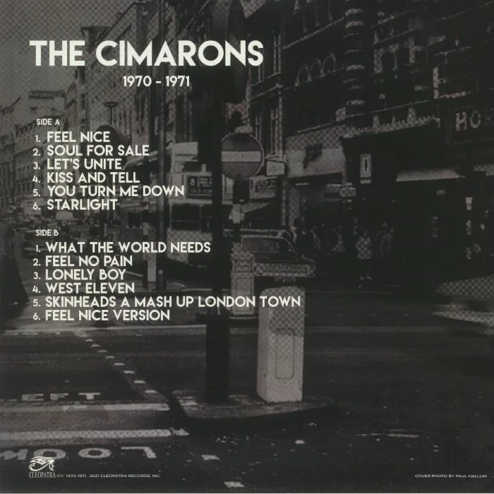 Back cover — The CIMARONS — Skinheads A Mash Up London Town 1970-1971 (reissue)