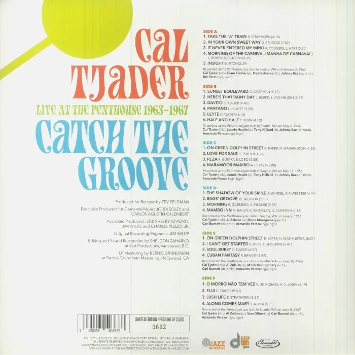 Back cover — Cal TJADER — Catch The Groove: Live At The Penthouse 1963-1967