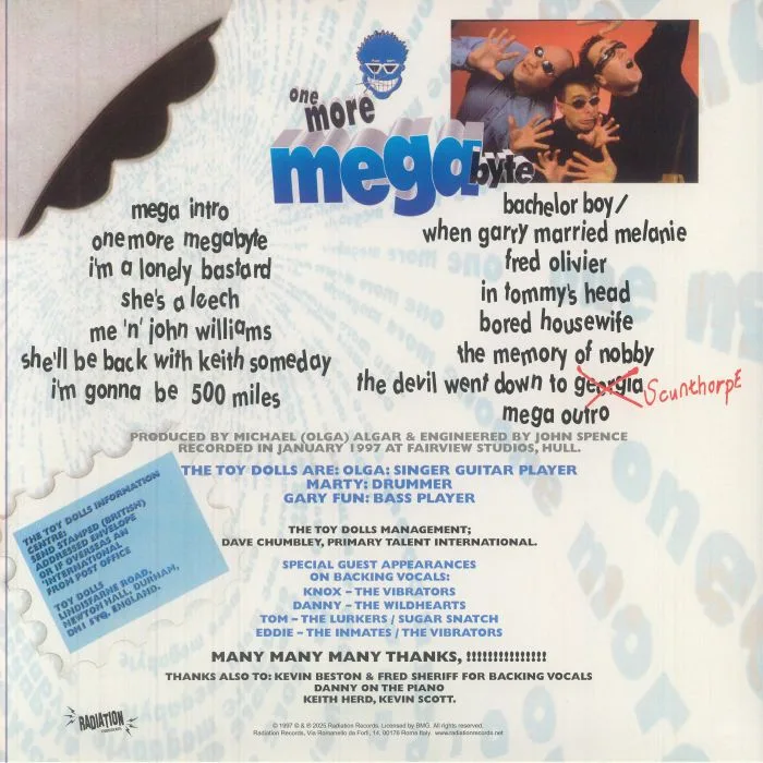 Back cover — The TOY DOLLS — One More Megabyte