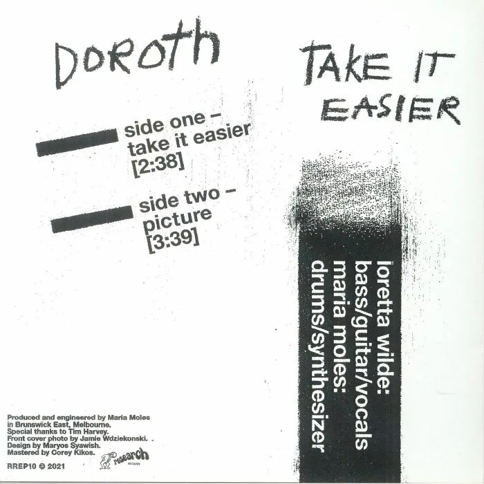 Обратная сторона обложки — DOROTH — Take It Easier