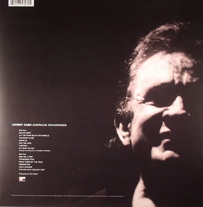 Обратная сторона обложки — Johnny CASH — American Recordings