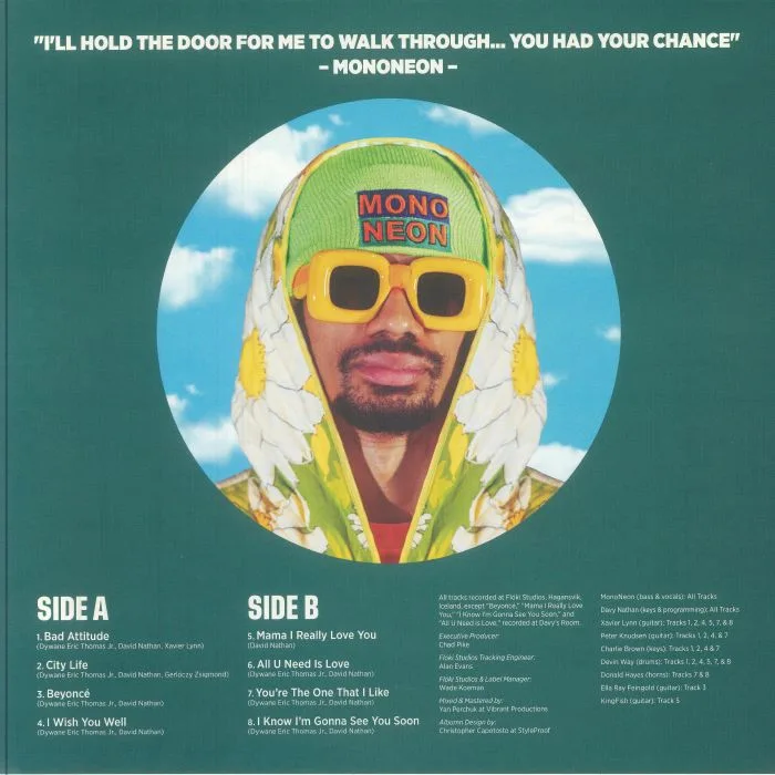 Back cover — MONONEON — You Had Your Chance Bad Attitude!