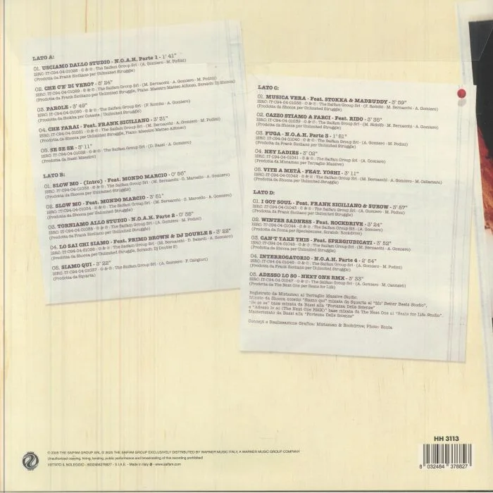 Back cover — MISTAMAN — Parole