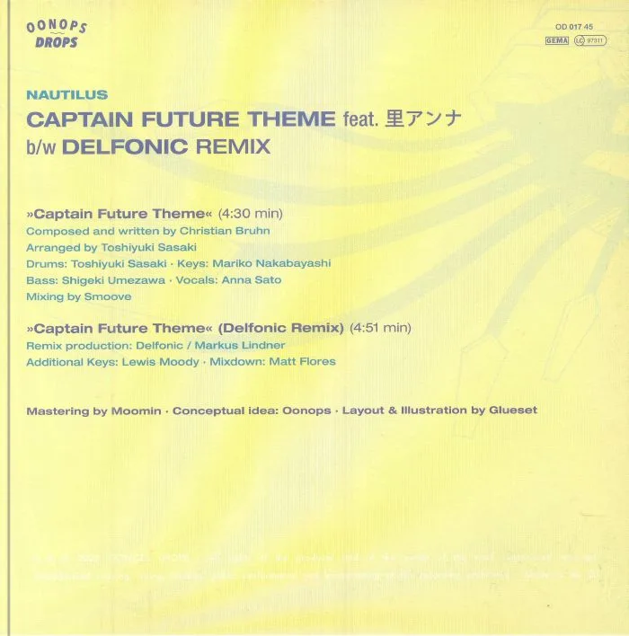 Back cover — NAUTILUS feat ANNA SATO — Captain Future Theme
