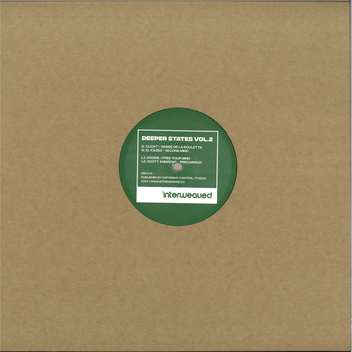 Обратная сторона обложки — Various — Deeper States Vol 2 LP 2x12"