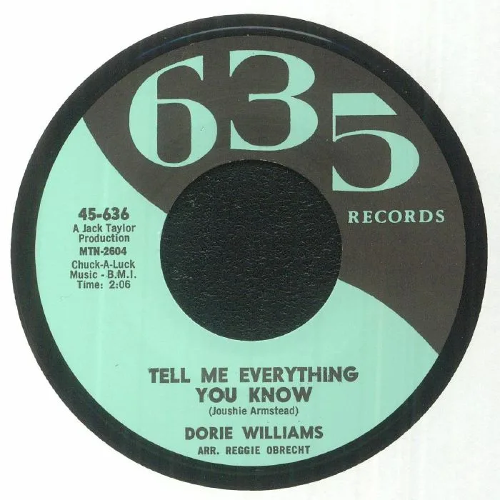Dorie WILLIAMS — Tell Me Everything You Know