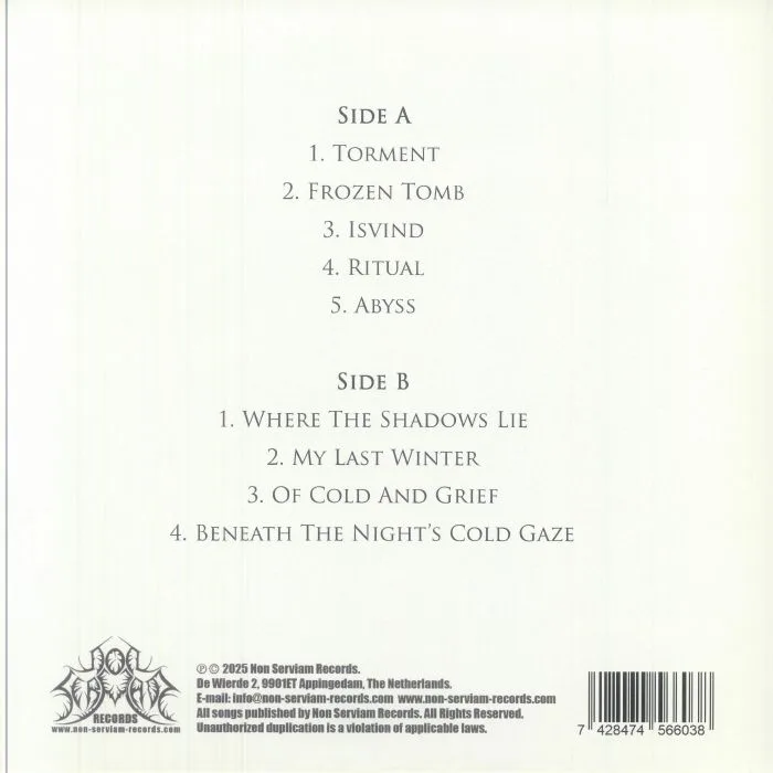 Back cover — SVART VINTER — Isvind