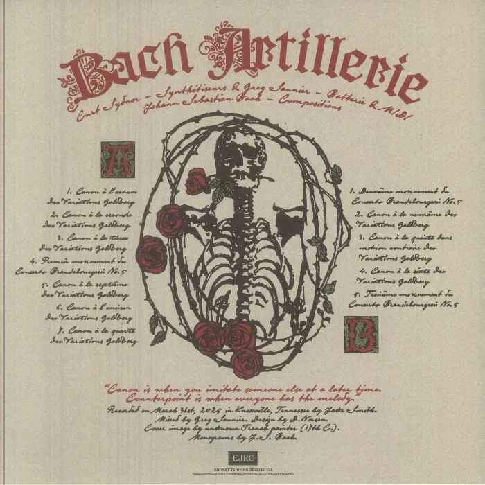 Back cover — Johann Sebastian BACH / BACH ARTILLERIE — Bach Artillerie