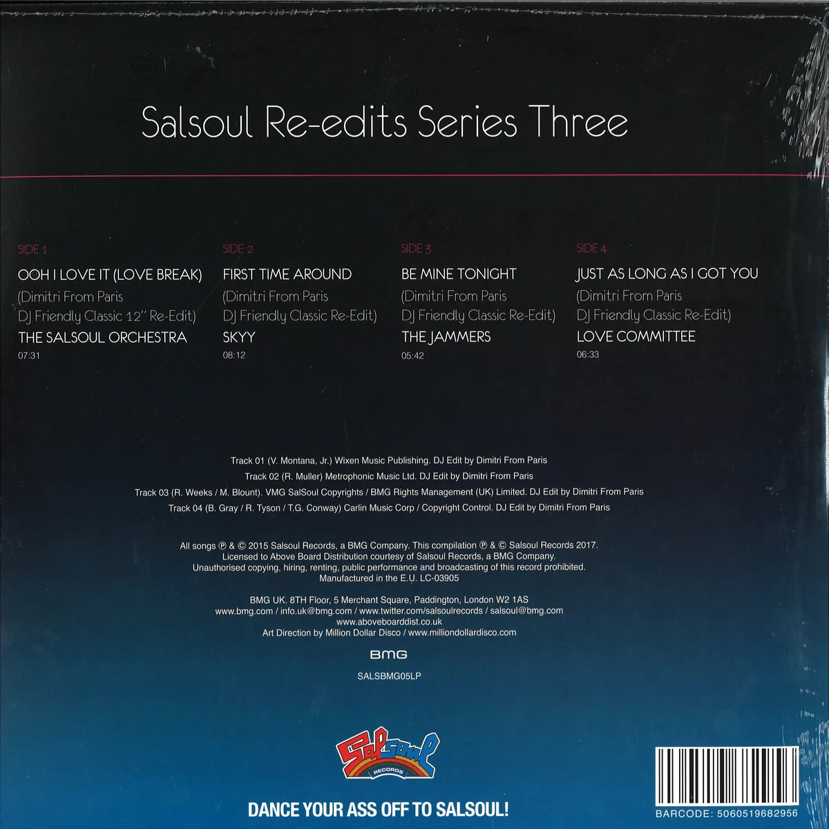 Обратная сторона обложки — Various — Salsoul Re-edits Series Three: Dimitri From Paris