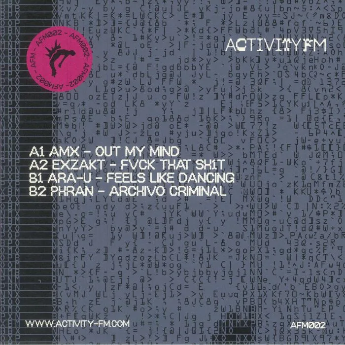 Back cover — AMX / EXZAKT / ARA U / PHRAN — AFM 002